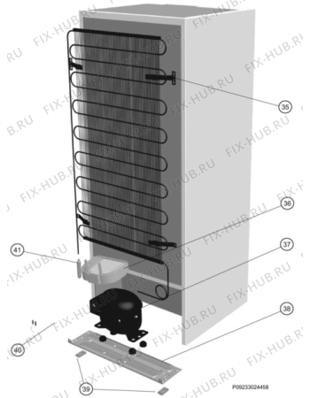 Взрыв-схема холодильника Faure FRC325WO1 - Схема узла Cooling system 017